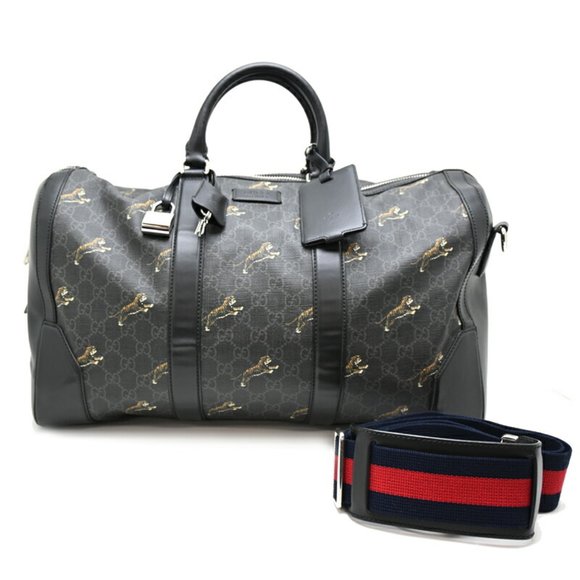 Gucci Supreme Boston Bag for Women and Men, 474131, GG Supreme, Black - Picture 1 of 10